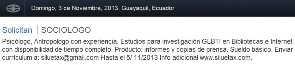 Se busca Investigadores - Silueta X