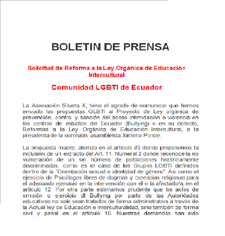 solicitud de reforma a la ley organica de educacion intercultural.-Siluetax.DianeRodriguez