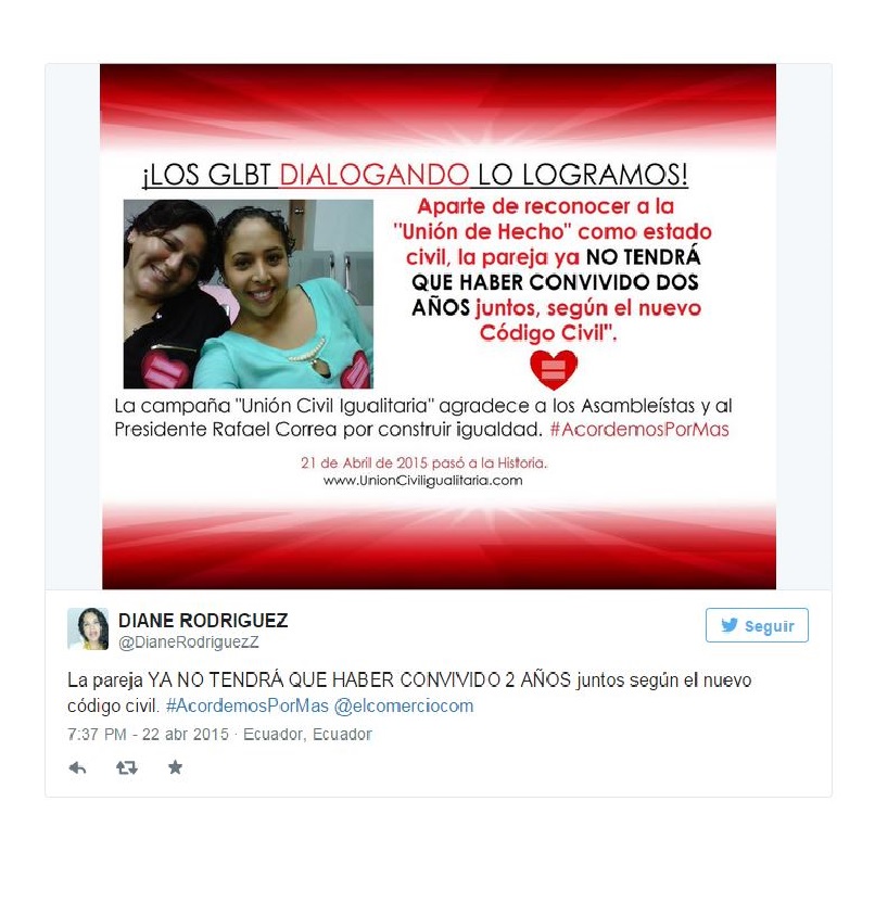 Ecuador Se aprobó la unión homosexual como estado civil_Siluetax_DianeRodriguez