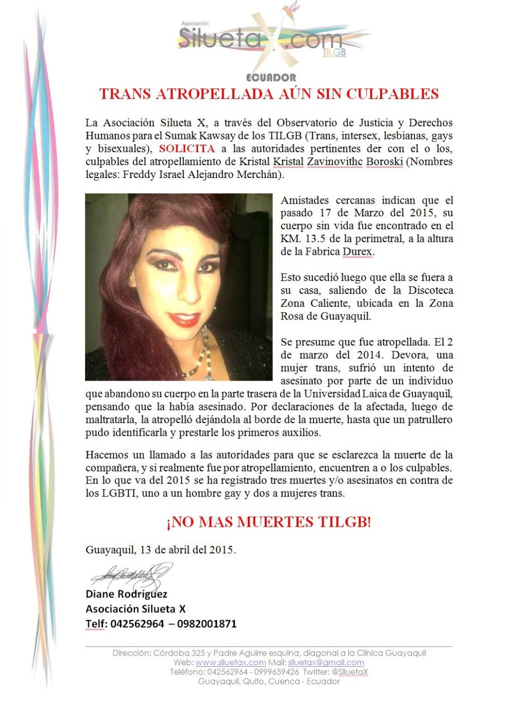 Muerte de trans por presunto atropellamiento sin culpables - Asociación Silueta X