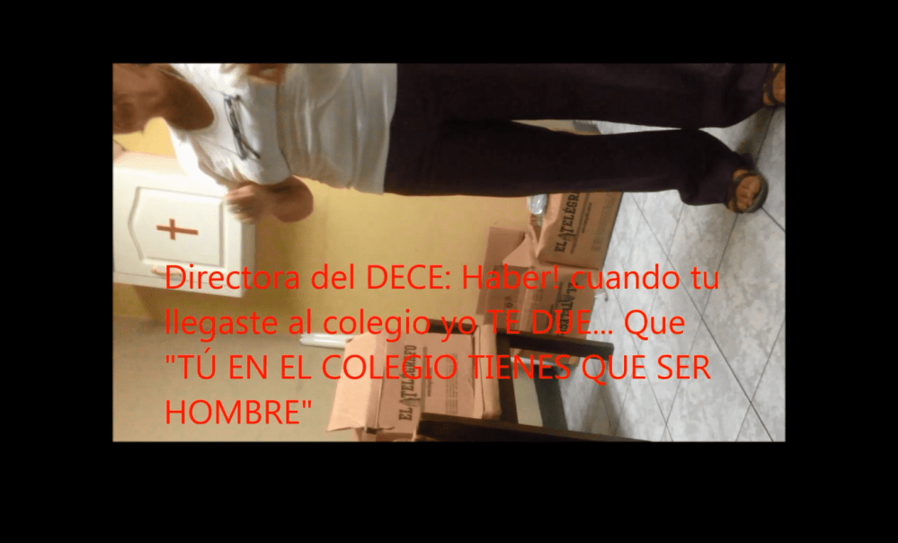 Video posible discriminación a transexual por su feminidad