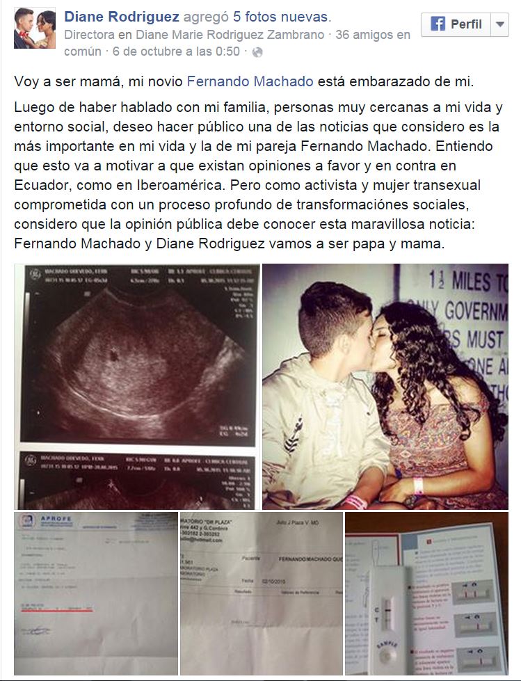 Activista trans anunció que su novio está embarazado - SiluetaX- DianeRodriguez