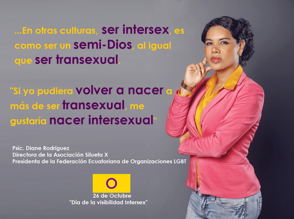 Diane Rodríguez - Dia de visibilidad intersexual - Presidenta de la Federación Ecuatoriana de organizaciones LGBT y Directora de Silueta X