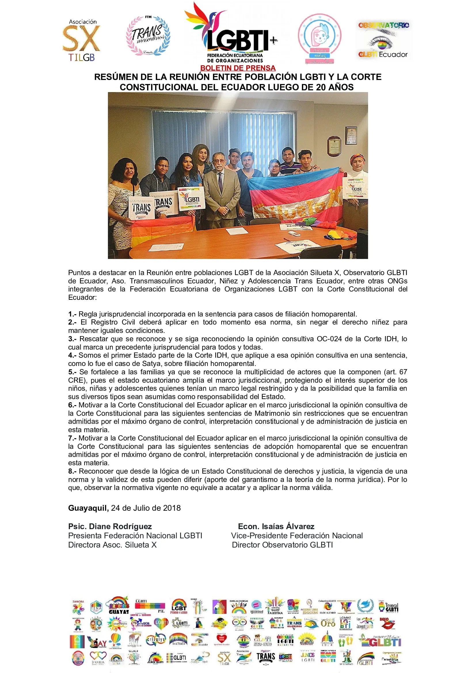 Derechos de personas trans, niñez y Constitución del Ecuador