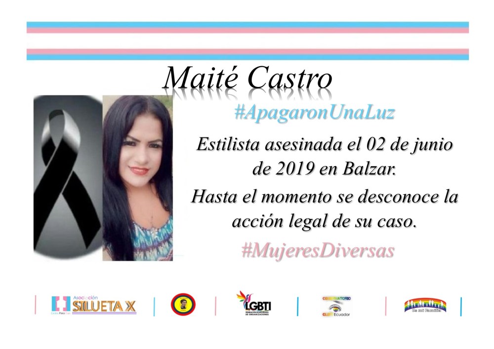 Campaña por el día internacional de la Mujer de la Asociación Silueta X y la Federación Ecuatoriana de Organizaciones LGBT